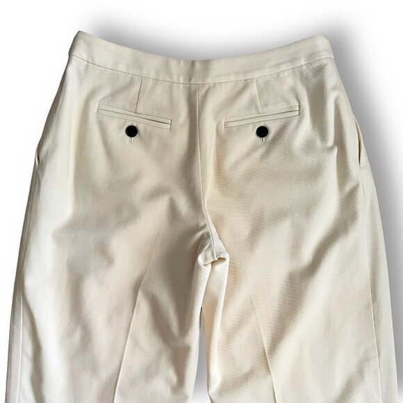 Club Monaco Womens Wool Culotte Pant Sz 00 Cream Minimalist Cropped Trouser - Picture 7 of 8
